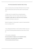  NR325 Exam Question Bank (Practice questions) (Latest 2020): Chamberlain College of Nursing