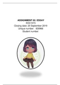 Assignment 2 EDC1015