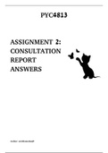 PYC4813 Assignment 2  Report answers 2019 
