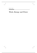 Physics: Work, Energy and Power