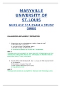 NURS612 Exam (4) 3CA / NURS 612 Exam (4) 3CA : All Answers Explained By Instructor (New, 2020): Maryville University Of St. Louis (SATISFACTION GUARANTEED, Check Graded & Verified A 100%