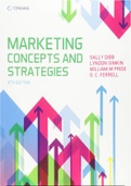 Marketing summary - Marketing concepts and strategies - Dibb, Simkin, Pride, Ferell (grade 9.0)