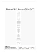 Financieel management - Cijfer 7.5 - 05-2020 MBA NCOI Master of Business Administration Financial management 