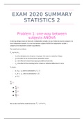 complete summary statistics 2 exam 2020