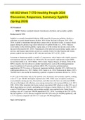 NR 602 Week 7 STD Healthy People 2020 Discussion, Responses, Summary: Syphilis (Spring 2020)-Already Graded A