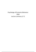 Psychology of Economic Behavior: Lecture summary (1-7) in Spring 2020