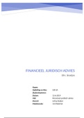 Schriftelijk financieel en juridisch advies