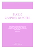 SLK110 Chapter 10