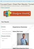 NURS 3315 Shadow Health Focused Exam: Chest Pain _ Experience Overview (Latest) : Holistic Health Assessment across the Lifespan (This is the latest version, download to score A)