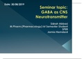 GABA as CNS Neurotransmitter