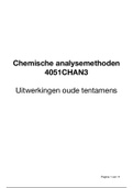 Uitgewerkte oude tentamens - Chemische Analysemethoden (CAM, 4051CHAN3) - MST