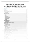 Revision Summary Consumer Behaviour (COBE)