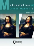 MATH 270 Study Guide / MATH270  Study Guide (NEW): Athabasca University ( Latest Study Guide download to score A)
