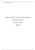 1-HRM 546 week 6 Individual Assignment: Employee Handbook, University of Phoenix