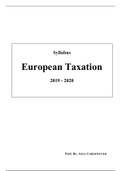 Samenvatting European Taxation