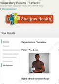 Tina Jones Respiratory | Completed | Shadow Health 6 