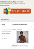 Tina Jones Respiratory | Completed | Shadow Health 4 