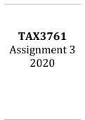 TAX3761 ASSIGNMENT 3 FOR 2020