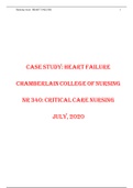 NR 340 Week 3 Case Study: Heart Failure