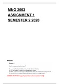Assignment 1 MNO2603 ANSWERS