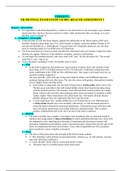 NR 302 FINAL EXAM STUDY GUIDE / NR302 FINAL EXAM STUDY GUIDE: HEALTH ASSESSMENT I (3 VERSION)(LATEST, 2020):Chamberlain College of Nursing|100% VERIFIED (GRADED A) (4 VERSIONS)