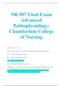 NR507 Week 8 Final Exam (version 4) / NR 507 Week 8 Final Exam (Latest 2020) : Advanced Pathophysiology: Chamberlain College of Nursing (Updated in 2020, Already Graded A)