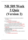 NR 509 Week 3 Quiz (Version 2) LATEST 