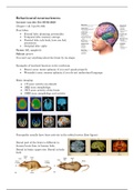 Behavioural neuroscience summary lectures
