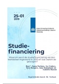 Economie Werkstuk Studiefinanciering VWO - beoordeeld met een 8