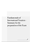 Fundamentals of International Taxation Summary