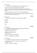 PSYCH 341 Exam 1 Questions and Answers (Updated)