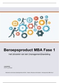 NCOI - Master of Business Administration (MBA) - Beroepsproduct Fase 1 (nieuwe stijl) (cijfer 8)
