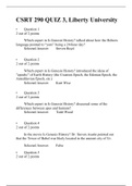 CRST 290 Quiz 3 Answer (4 Versions), History of Life – CRST 290, Liberty University, Verified correct answers, Secure bettergrade with more versions