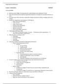 Organisational Behaviour (OB) Lecture Notes - GRADE 9,0
