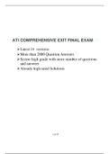 ATI RN COMPREHENSIVE EXIT Final EXAM COMPLETE,  (14 versions), New 2020,Question Answers,Verified correct Answers