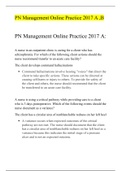 PN Management Online Practice 2017 A / PN Management Online Practice 2017  B, Question Answers,Verified correct Answers