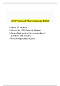 ATI Proctored Pharmacology Exam ( 15 Versions)/ ATI Proctored Pharmacology Exam, Question Answers,Verified correct Answers