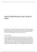 Health Care Policy|NR 506 Week 6 Graded Discussion: Using the Media