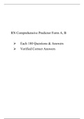 RN Comprehensive Predictor 2019 Form A,B Each 180 Q & A,  (Complete Solution Guides, Secure bettergrades with more versions)