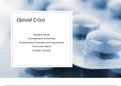 NR 500 Week 6 Assessment; Area of Interest Power Point Presentation; Opioid Crises