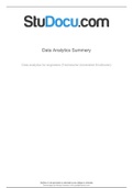 Data Analytics Summary 