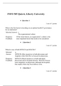 INFO 505 Quiz-6, Health Informatics – INFO 505, Liberty university, Already graded A