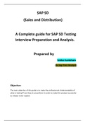 SAP SD TESTING _INTERVIEW CRACKING GUIDE