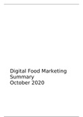 Master course 'Digital Food Marketing' - Summary
