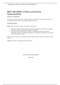 MGT 498 WEEK 2 Ethics and Social Responsibility.docx