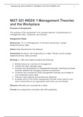 MGT 521 WEEK 1 Management Theories and the Workplace.docx