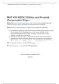 MKT 431 WEEK 2 Ethics and Product Consumption Paper.docx