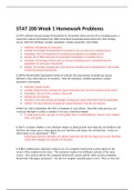 STAT 200 Week 1 Homework Problems Solutions, University of Maryland University College (UMUC)