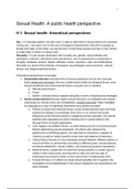 Summary book Sexual Health: A public health perspective