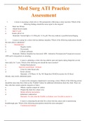 ATI Med Surg Practice Assessment (Over 100 Questions and Correct Answers)